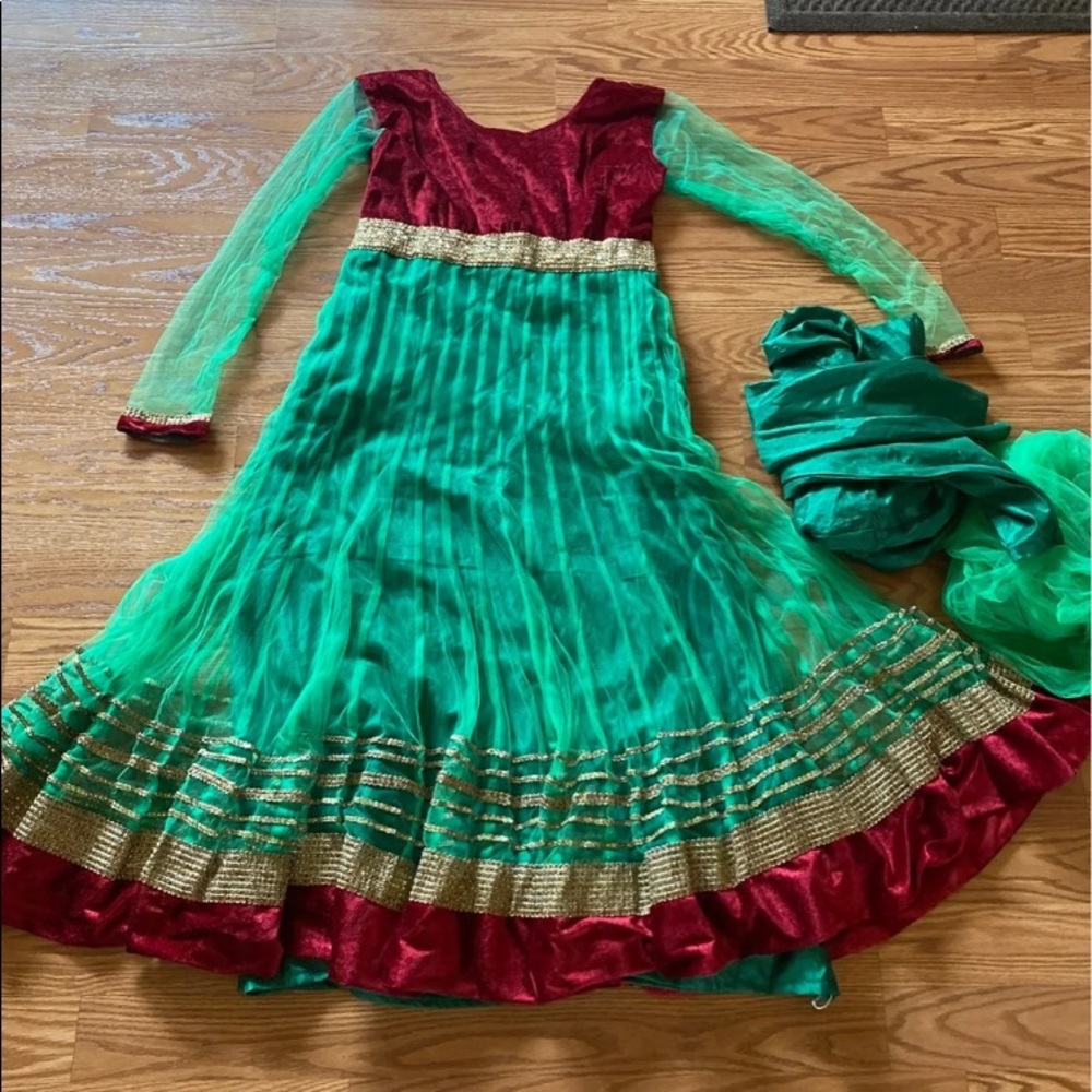 Anarkali Bollywood sari salwar kameez dupatta 3 pc